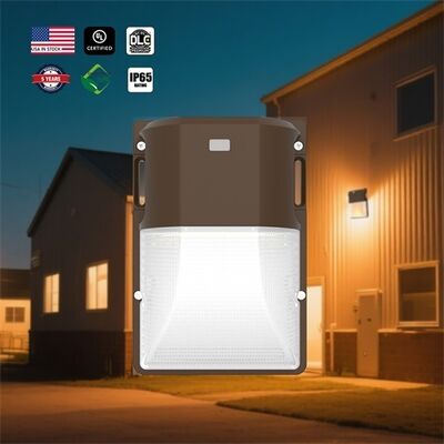 USA স্টক মিনি LED ওয়াল প্যাক লাইট 18W 25W 30W ETL DLC আউটডোর সিকিউরিটি লাইটিং