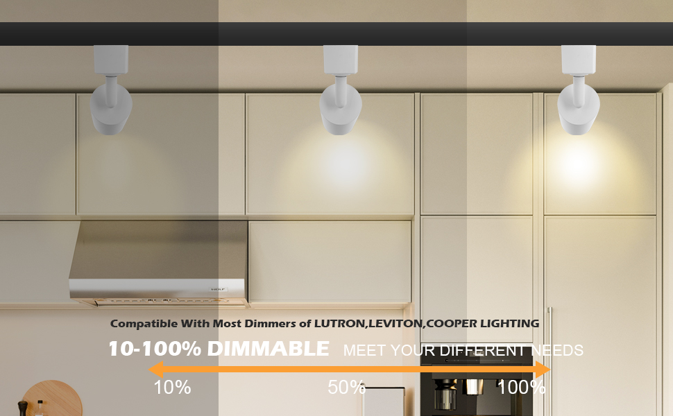 2700K-4000K LED স্পট লাইট ফিক্সচার, 110Lm/w IP20 LED ট্র্যাক ল্যাম্প 4