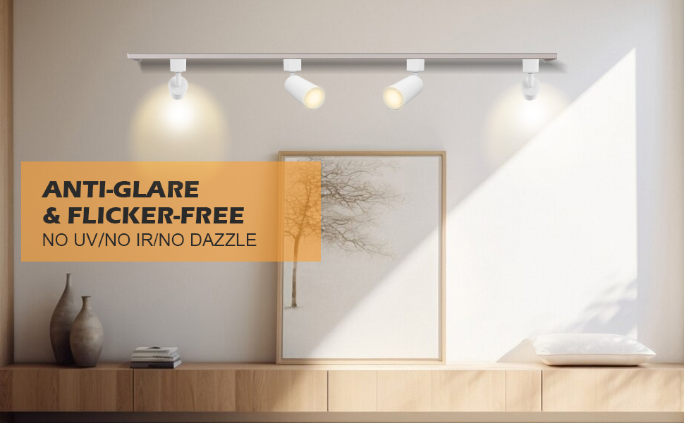 2700K-4000K LED স্পট লাইট ফিক্সচার, 110Lm/w IP20 LED ট্র্যাক ল্যাম্প 3